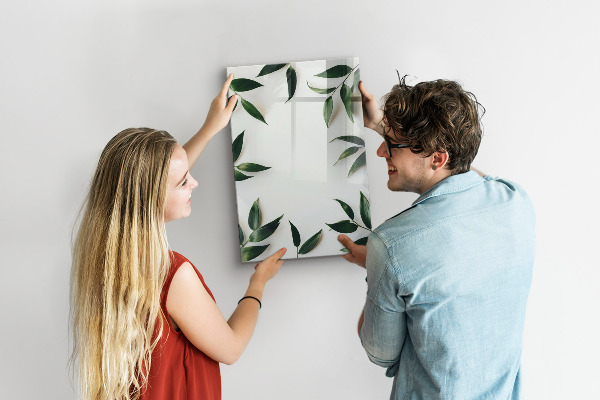 Dry erase board magnetic Green board for photos and notes