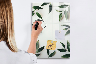 Dry erase board magnetic Green board for photos and notes