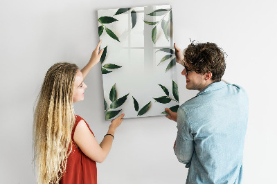Dry erase board magnetic Green board for photos and notes