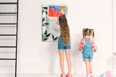 Dry erase board magnetic Green board for photos and notes
