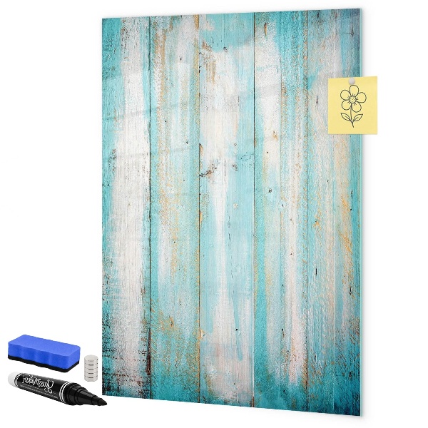 Magnetic dry erase board A colorful board for photos and notes