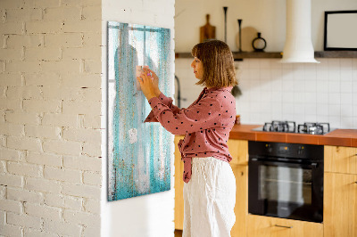 Magnetic dry erase board A colorful board for photos and notes