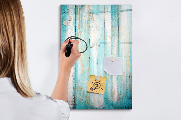 Magnetic dry erase board A colorful board for photos and notes