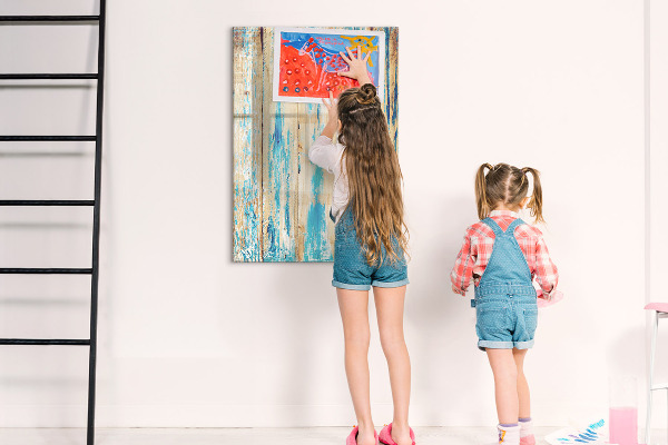 Dry erase board magnetic Stylish board for photos and notes