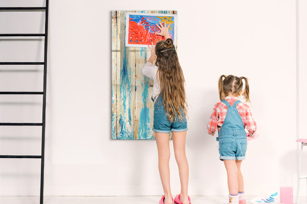 Dry erase board magnetic Stylish board for photos and notes