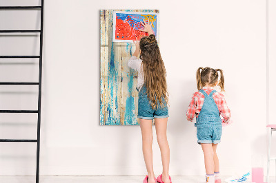 Dry erase board magnetic Stylish board for photos and notes