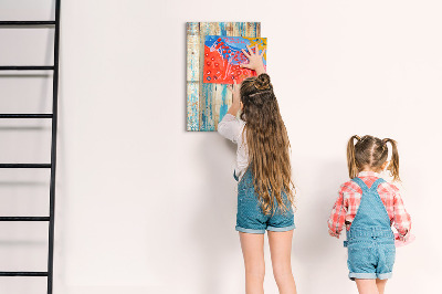 Dry erase board magnetic Stylish board for photos and notes