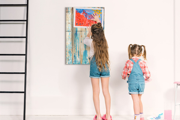 Dry erase board magnetic Stylish board for photos and notes