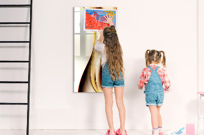 Magnetic dry erase board A colorful board for notes and photos