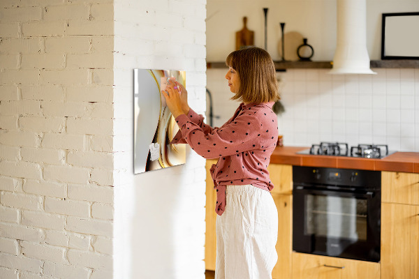 Magnetic dry erase board A colorful board for notes and photos