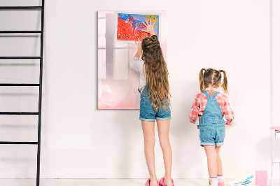Dry erase board magnetic Stylish board for photos and notes