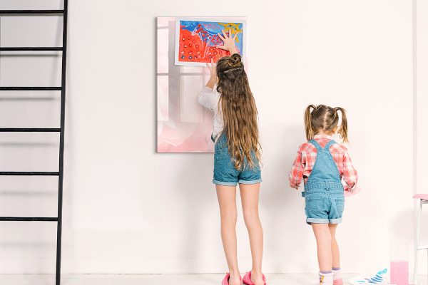Dry erase board magnetic Stylish board for photos and notes