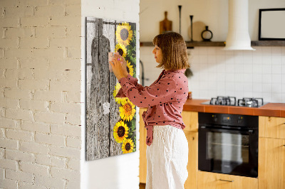 Dry erase board magnetic Creative flower and photo board