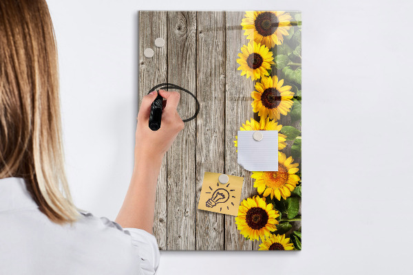 Dry erase board magnetic Creative flower and photo board