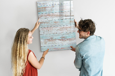 Magnetic dry erase board Decorative photo board in a rustic style