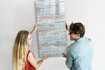 Magnetic dry erase board Decorative photo board in a rustic style