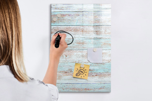 Magnetic dry erase board Decorative photo board in a rustic style