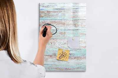 Magnetic dry erase board Decorative photo board in a rustic style