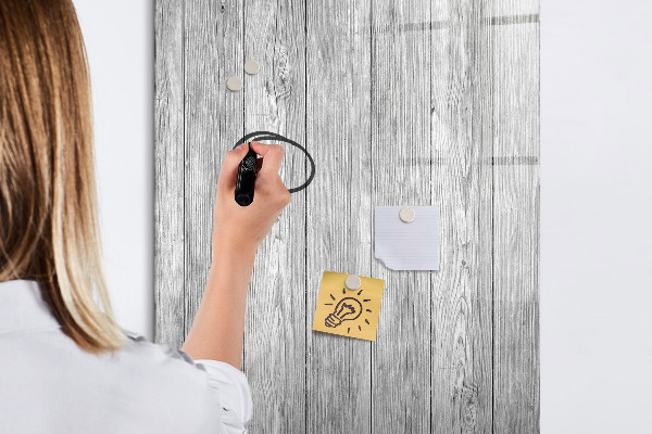 Dry erase board magnetic Stylish board for photos and notes