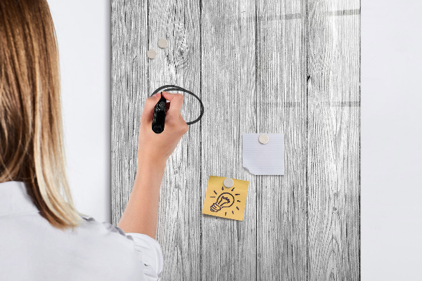 Dry erase board magnetic Stylish board for photos and notes