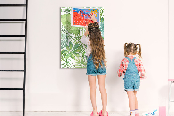 Magnetic dry erase board Green board with space for photos