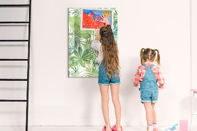 Magnetic dry erase board Green board with space for photos