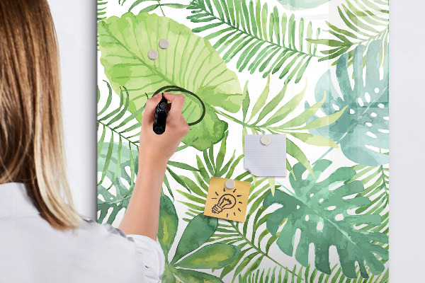 Magnetic dry erase board Green board with space for photos