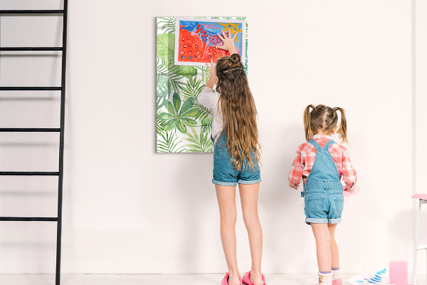 Magnetic dry erase board Green board with space for photos