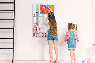 Magnetic dry erase board A creative space for photos and notes