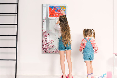 Magnetic dry erase board A creative space for photos and notes