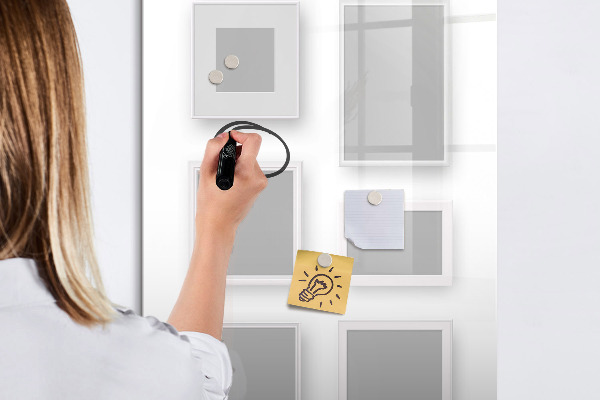 Dry erase board magnetic A creative space for photos and notes