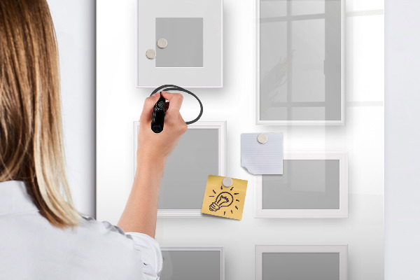 Dry erase board magnetic A creative space for photos and notes