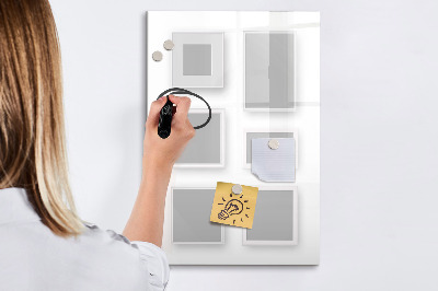 Dry erase board magnetic A creative space for photos and notes