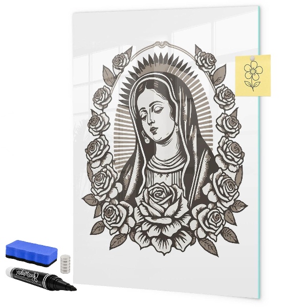 Magnetic dry erase board Stylish board for photos and notes