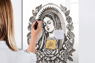 Magnetic dry erase board Stylish board for photos and notes
