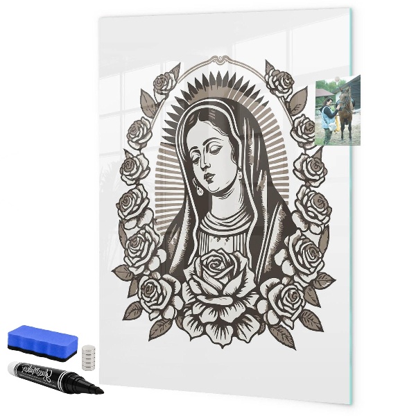 Magnetic dry erase board Stylish board for photos and notes