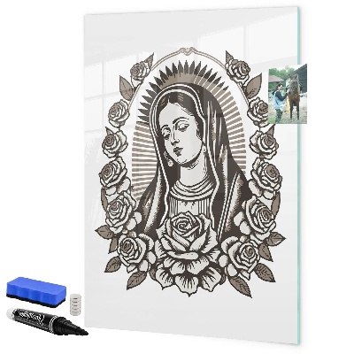 Magnetic dry erase board Stylish board for photos and notes
