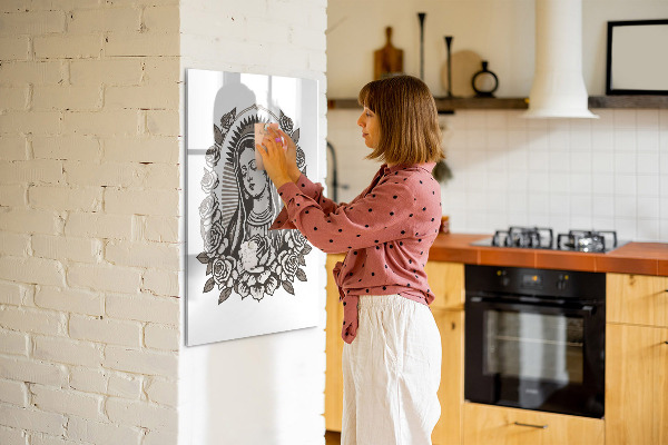 Magnetic dry erase board Stylish board for photos and notes