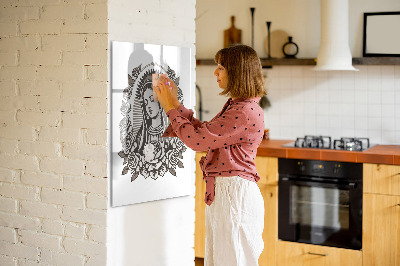 Magnetic dry erase board Stylish board for photos and notes