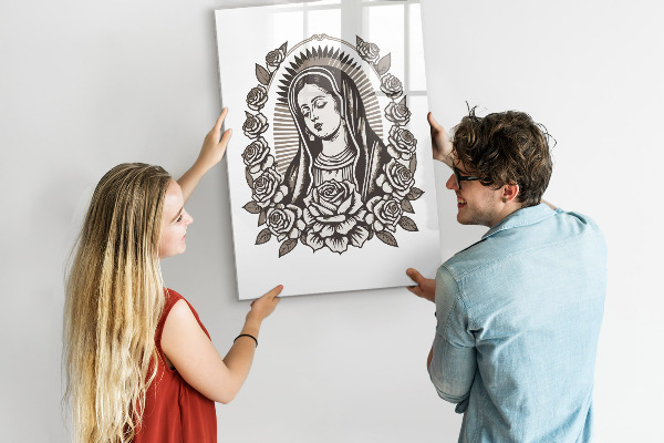 Magnetic dry erase board Stylish board for photos and notes