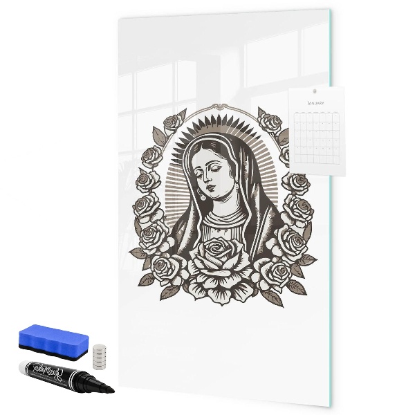 Magnetic dry erase board Stylish board for photos and notes