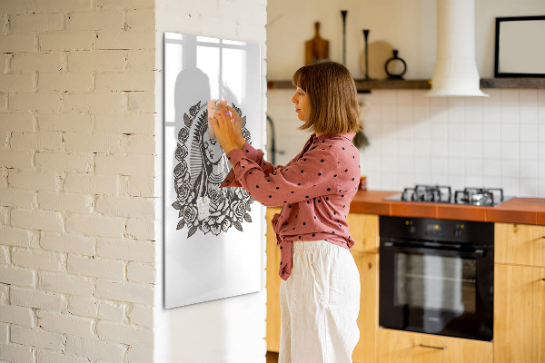 Magnetic dry erase board Stylish board for photos and notes