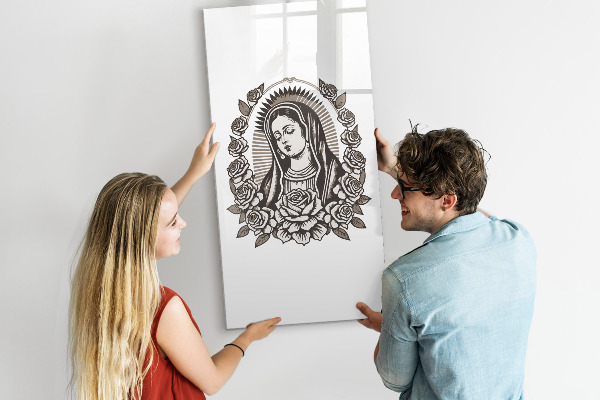 Magnetic dry erase board Stylish board for photos and notes