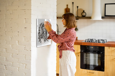 Magnetic dry erase board Stylish board for photos and notes
