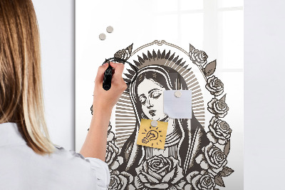 Magnetic dry erase board Stylish board for photos and notes