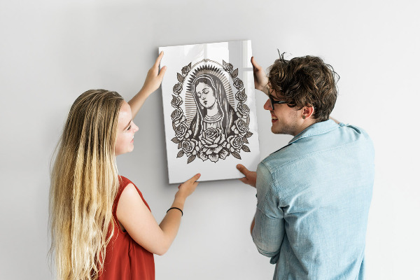Magnetic dry erase board Stylish board for photos and notes