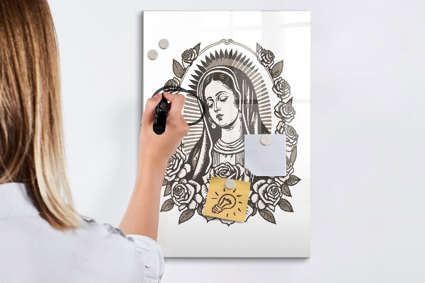 Magnetic dry erase board Stylish board for photos and notes