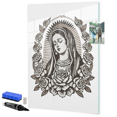 Magnetic dry erase board Stylish board for photos and notes