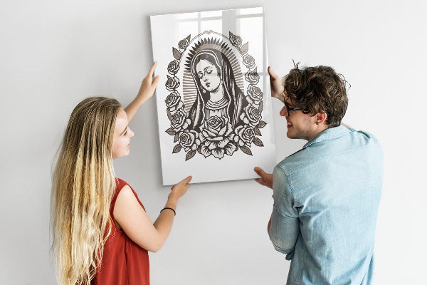 Magnetic dry erase board Stylish board for photos and notes