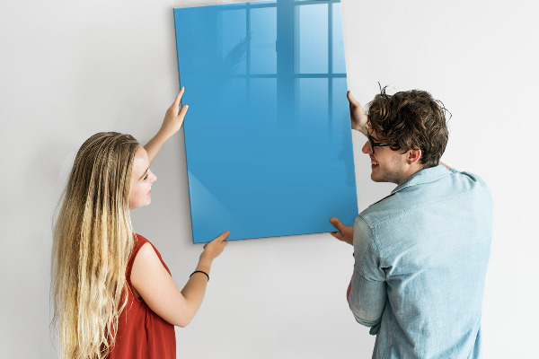 Magnetic dry erase board A colorful board for notes and photos